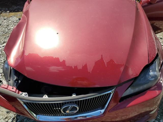 JTHCK262562008375 - 2006 LEXUS IS 250 RED photo 7