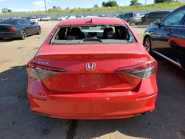 2HGFE2F54NH547447 - 2022 HONDA CIVIC SPORT წითელი ფოტო 6
