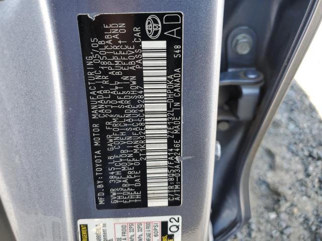 2T1KR32E85C492847 - 2005 TOYOTA COROLLA MA XR TURQUOISE photo 13