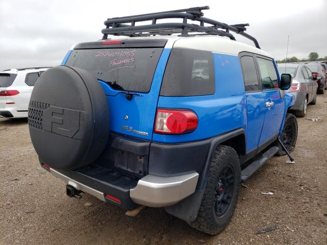 JTEBU11F970058331 - 2007 TOYOTA FJ CRUISER BLUE photo 4