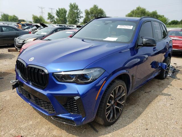 5YMJU0C07N9M17162 - 2022 BMW X5 M BLUE photo 1