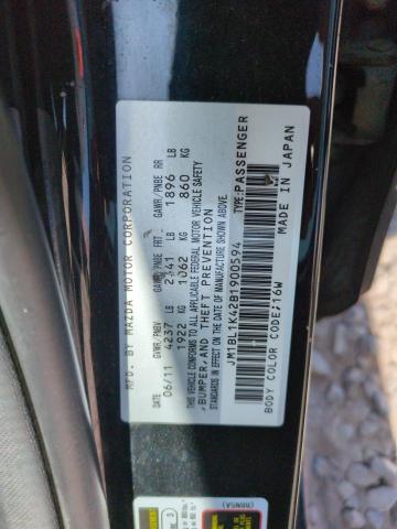 JM1BL1K42B1900594 - 2011 MAZDA SPEED 3 BLACK photo 12