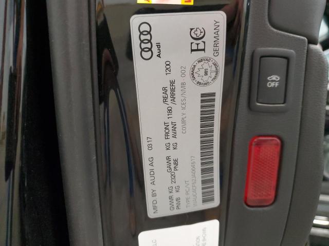 WAUC4CF52JA004517 - 2018 AUDI S5 PRESTIGE 黑色 照片 12