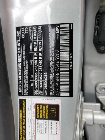 4JGDA5HB6FA465902 - 2015 MERCEDES-BENZ ML 350 4MATIC SILVER photo 13