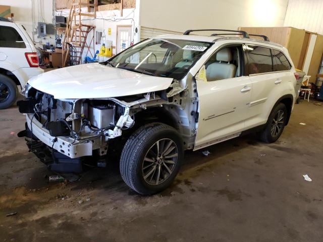 5TDJZRFH1KS600022 - 2019 TOYOTA HIGHLANDER SE WHITE photo 1