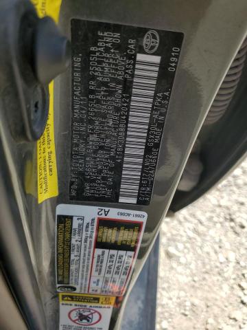 4T1BK3DB8BU420421 - 2011 TOYOTA AVALON BASE 银色 照片 12