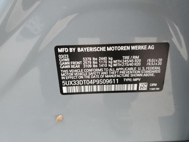 5UX33DT04P9S09611 - 2023 BMW X4 XDRIVE30I GRAY photo 13