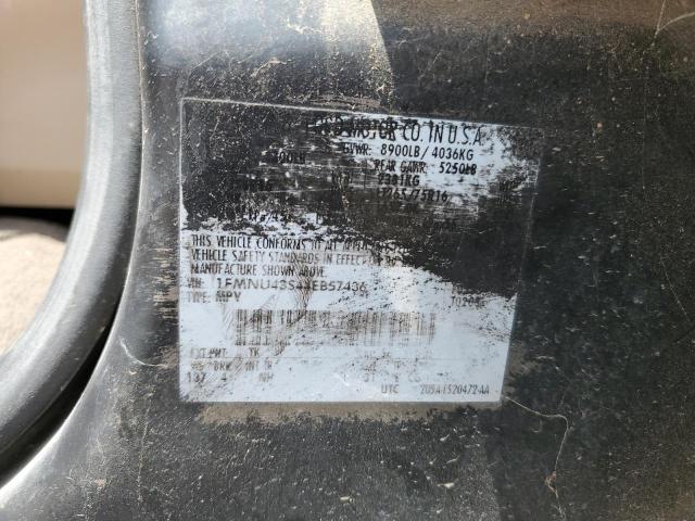 1FMNU43S44EB57436 - 2004 FORD EXCURSION LIMITED BLACK photo 12