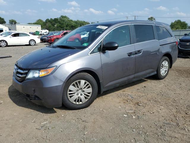 5FNRL5H23FB044702 - 2015 HONDA ODYSSEY LX GRAY photo 1