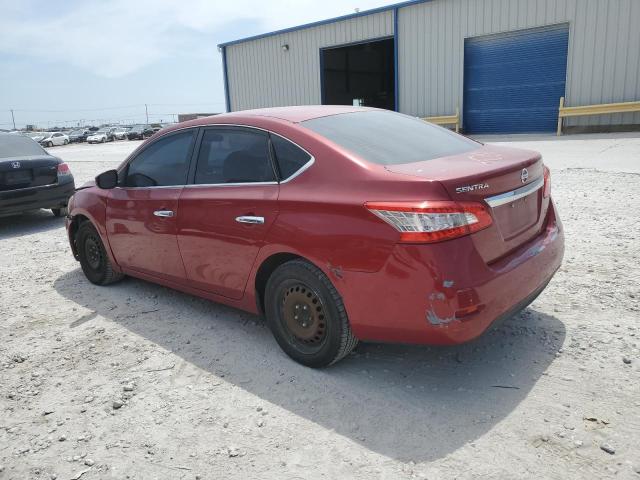 3N1AB7AP4EL644732 - 2014 NISSAN SENTRA S RED photo 2