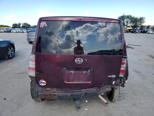 JTLKT324964035143 - 2006 TOYOTA SCION XB MAROON photo 6