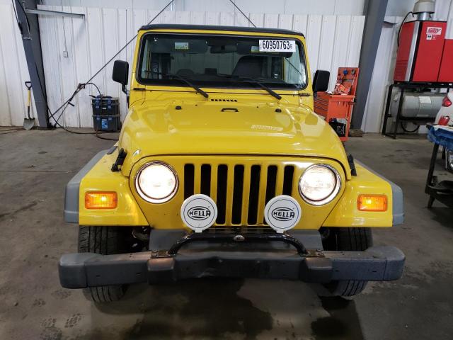 1J4FA49S31P329751 - 2001 JEEP WRANGLER / SPORT YELLOW photo 5