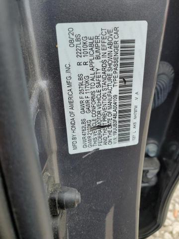 19UUB3F48LA004109 - 2020 ACURA TLX TECHNOLOGY 黑色 照片 13