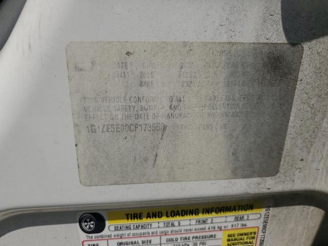 1G1ZE5E00CF173560 - 2012 CHEVROLET MALIBU LTZ თეთრი ფოტო 12