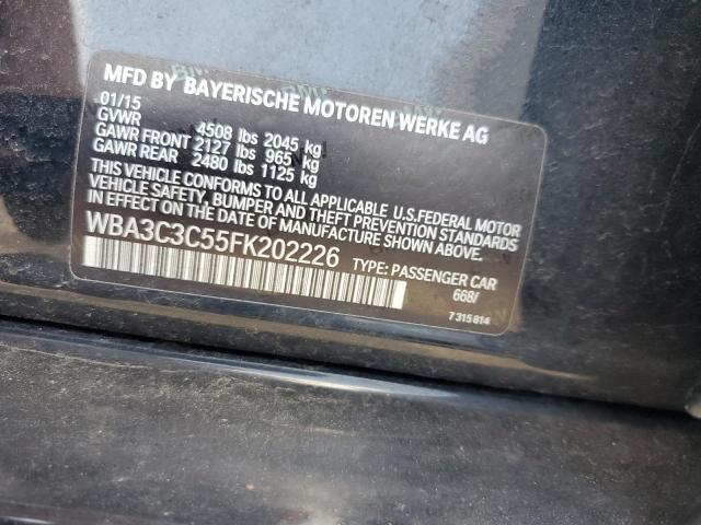 WBA3C3C55FK202226 - 2015 BMW 320 I XDRIVE BLACK photo 12