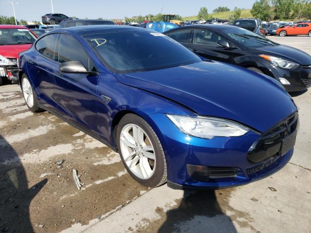 5YJSA1E26FF111927 - 2015 TESLA MODEL S Կապույտ լուսանկար 4