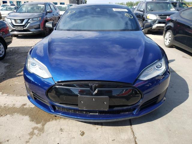 5YJSA1E26FF111927 - 2015 TESLA MODEL S Կապույտ լուսանկար 5