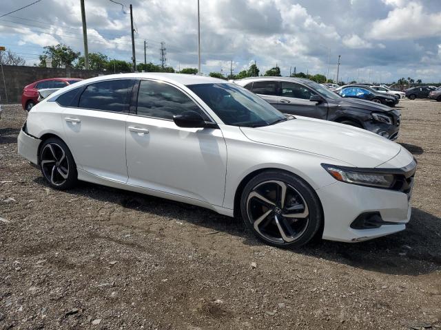 1HGCV1F33MA009122 - 2021 HONDA ACCORD SPORT WHITE photo 4