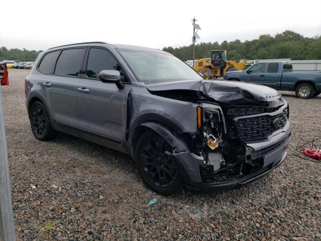 5XYP5DHC6MG137496 - 2021 KIA TELLURIDE SX BLUE photo 4