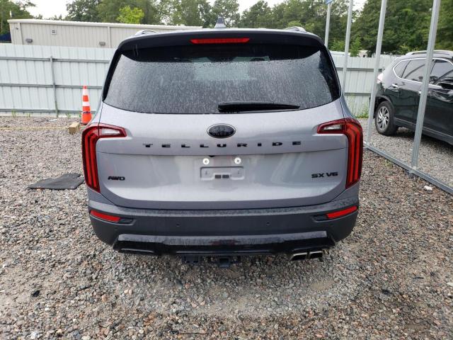 5XYP5DHC6MG137496 - 2021 KIA TELLURIDE SX BLUE photo 6