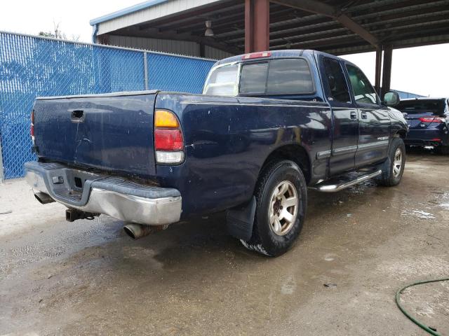 5TBRT341X4S453735 - 2004 TOYOTA TUNDRA ACCESS CAB SR5 BLUE photo 3