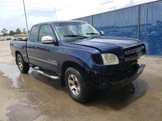 5TBRT341X4S453735 - 2004 TOYOTA TUNDRA ACCESS CAB SR5 BLUE photo 4