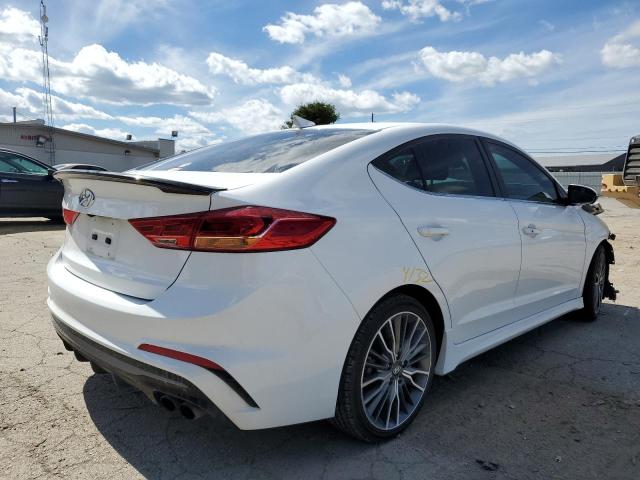 KMHD04LB0JU562525 - 2018 HYUNDAI ELANTRA SPORT WHITE photo 4