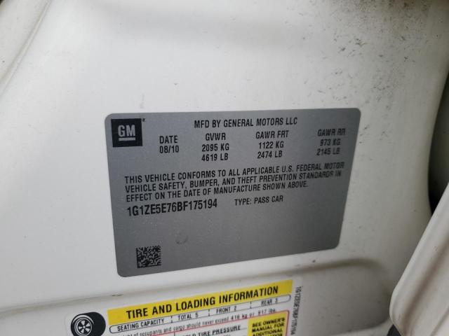 1G1ZE5E76BF175194 - 2011 CHEVROLET MALIBU LTZ Ağ foto 12