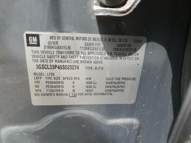 3GSCL33P49S623274 - 2009 SATURN VUE XE GRAY photo 12