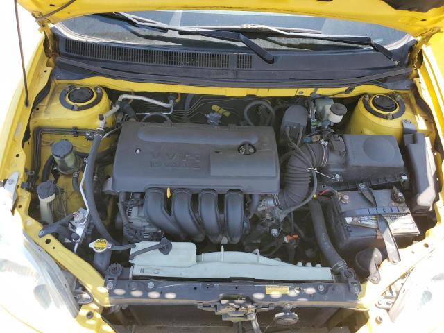 2T1KR32E54C310942 - 2004 TOYOTA COROLLA MA XR YELLOW photo 11
