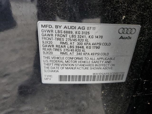 WA1DGAFE2CD001700 - 2012 AUDI Q7 PRESTIGE 黑色 照片 13