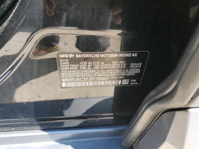 WBXYJ5C37JEF78867 - 2018 BMW X2 XDRIVE28I أسود صورة 13