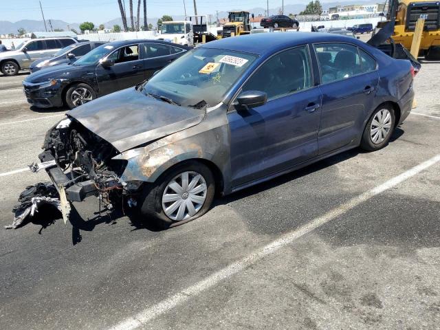 3VW1K7AJ1EM372477 - 2014 VOLKSWAGEN JETTA BASE ლურჯი ფოტო 1