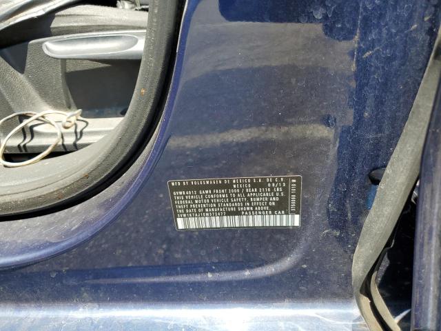 3VW1K7AJ1EM372477 - 2014 VOLKSWAGEN JETTA BASE ლურჯი ფოტო 12