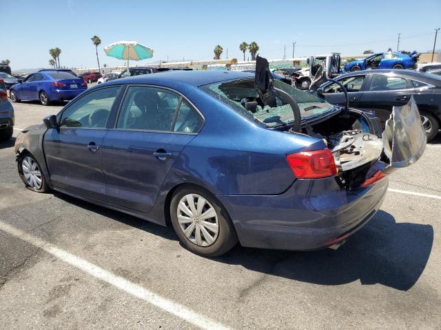 3VW1K7AJ1EM372477 - 2014 VOLKSWAGEN JETTA BASE ლურჯი ფოტო 2