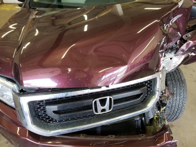 2HJYK16299H502554 - 2009 HONDA RIDGELINE RT BURGUNDY photo 11