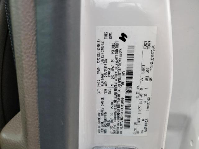 5LMTJ3DH2GUJ12869 - 2016 LINCOLN MKC RESERVE თეთრი ფოტო 13