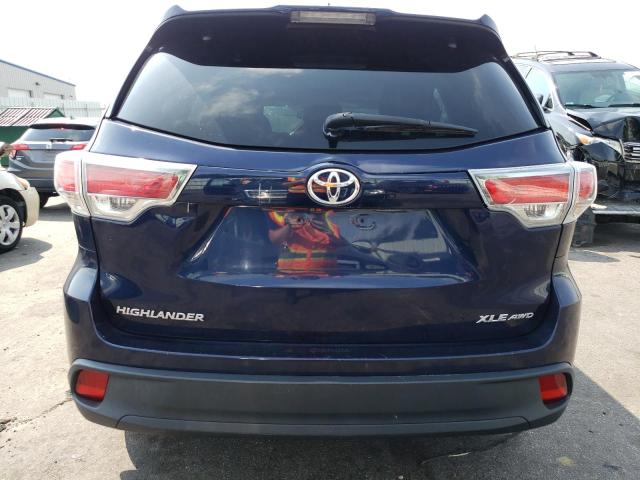 5TDJKRFH8FS159192 - 2015 TOYOTA HIGHLANDER XLE Կապույտ լուսանկար 6