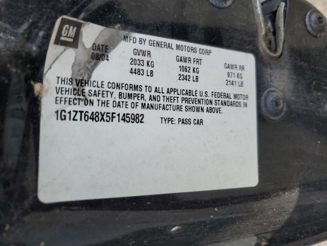 1G1ZT648X5F145982 - 2005 CHEVROLET MALIBU MAXX LS 黑色 照片 12