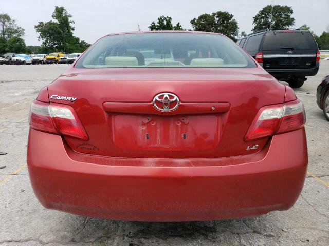 4T1BE46K47U013097 - 2007 TOYOTA CAMRY CE RED photo 6