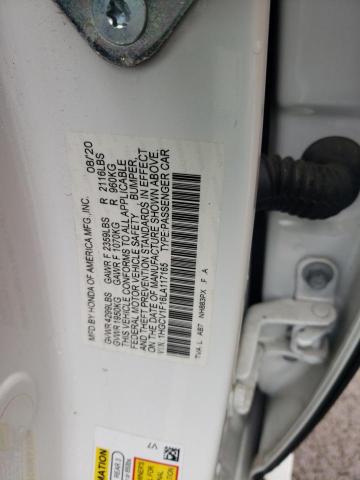 1HGCV1F16LA117165 - 2020 HONDA ACCORD LX WHITE photo 12