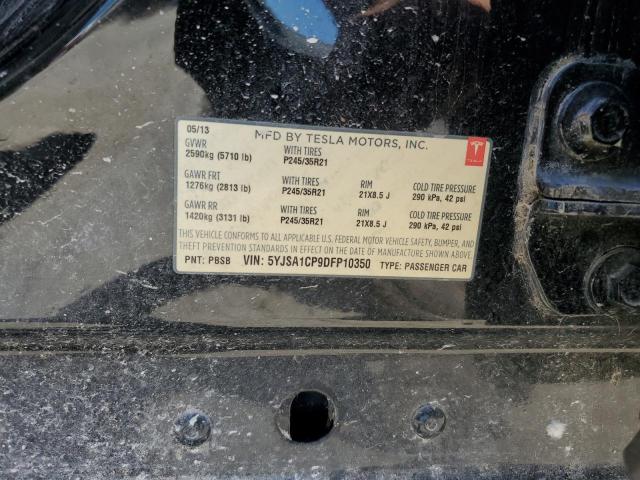 5YJSA1CP9DFP10350 - 2013 TESLA MODEL S შავი ფოტო 13