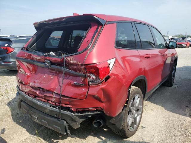 5FNYF8H55NB018275 - 2022 HONDA PASSPORT EXL RED photo 3