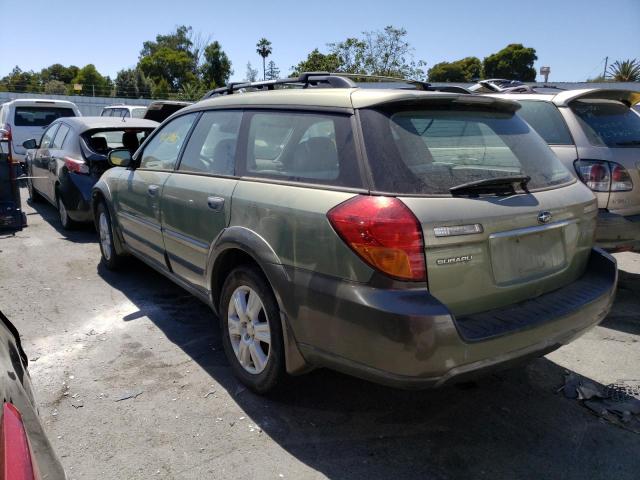 4S4BP62CX57381820 - 2005 SUBARU LEGACY OUTBACK 2.5I LIMITED GREEN photo 2