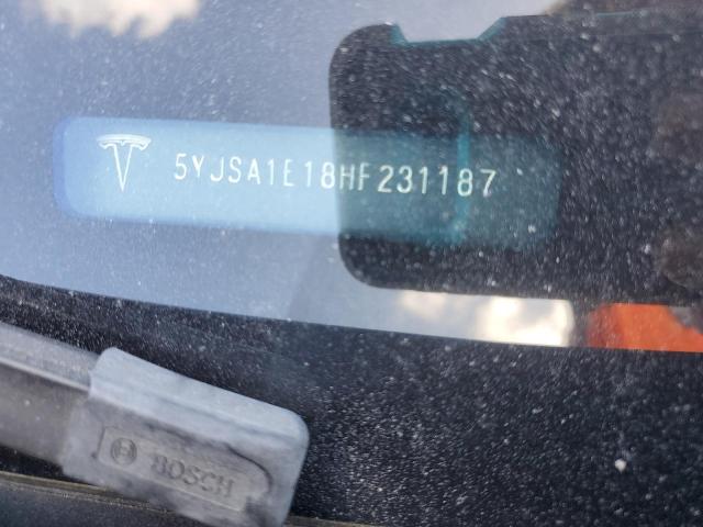 5YJSA1E18HF231187 - 2017 TESLA MODEL S 蓝色 照片 12