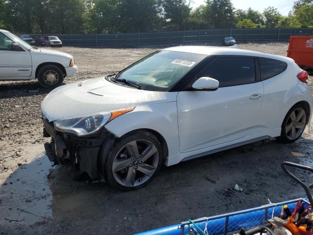 KMHTC6AE8DU116929 - 2013 HYUNDAI VELOSTER TURBO WHITE photo 1