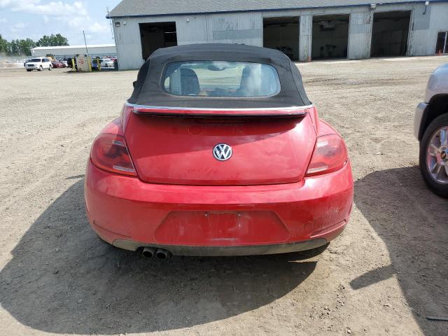 3VW5P7AT8DM803402 - 2013 VOLKSWAGEN BEETLE RED photo 6