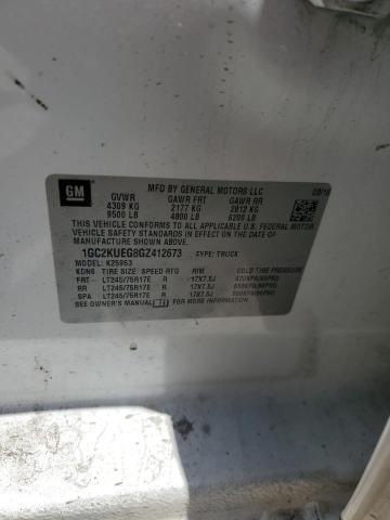 1GC2KUEG8GZ412673 - 2016 CHEVROLET SILVERADO K2500 HEAVY DUTY WHITE photo 12