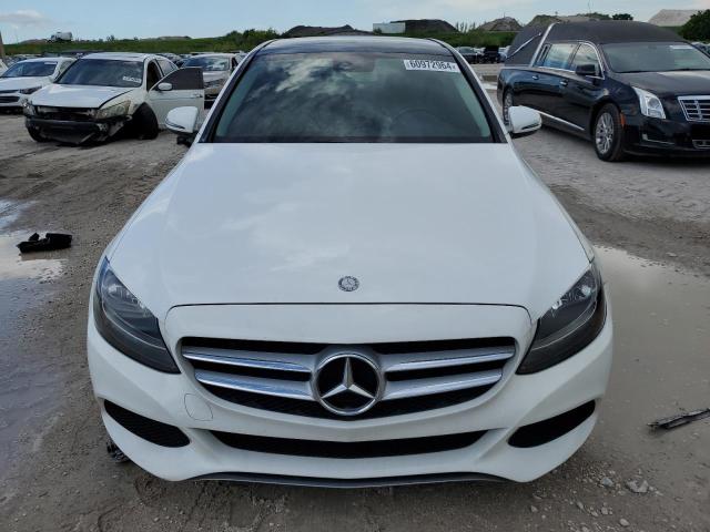 WDDWF4JB5GR134448 - 2016 MERCEDES-BENZ C 300 WHITE photo 5