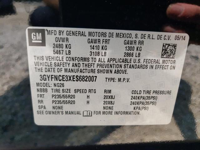 3GYFNCE3XES682007 - 2014 CADILLAC SRX PERFORMANCE COLLECTION Қара фото 12